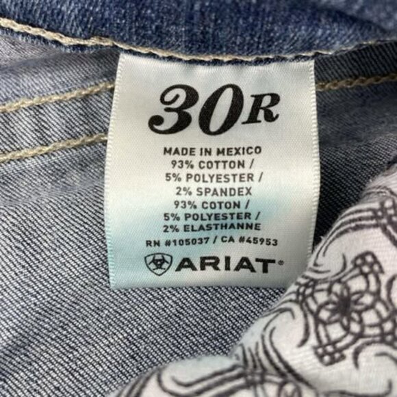 Ariat Ruby Bootcut Jeans 30R Medium Wash Western Denim Embroidered Flap Pockets - Picture 6 of 10
